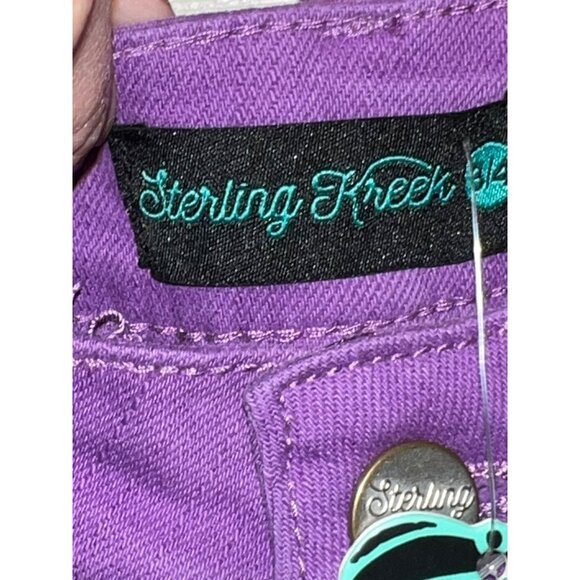 NWT Western Sterling Kreek Purple Flared Jeans Size 3/4 Cotton/Spandex Stretch - Picture 4 of 14